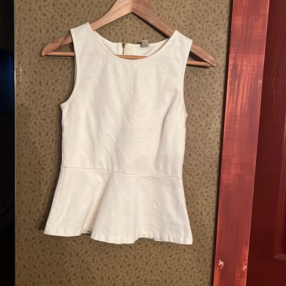 jcrew peplum too with full back hidden zipper